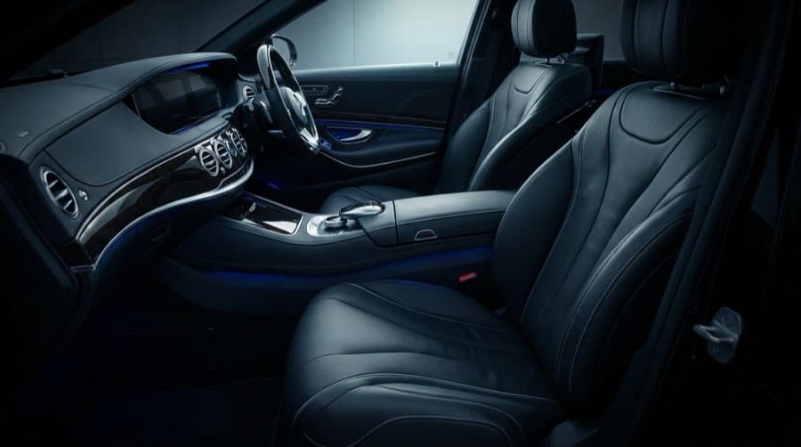 An immaculate detailed car interior